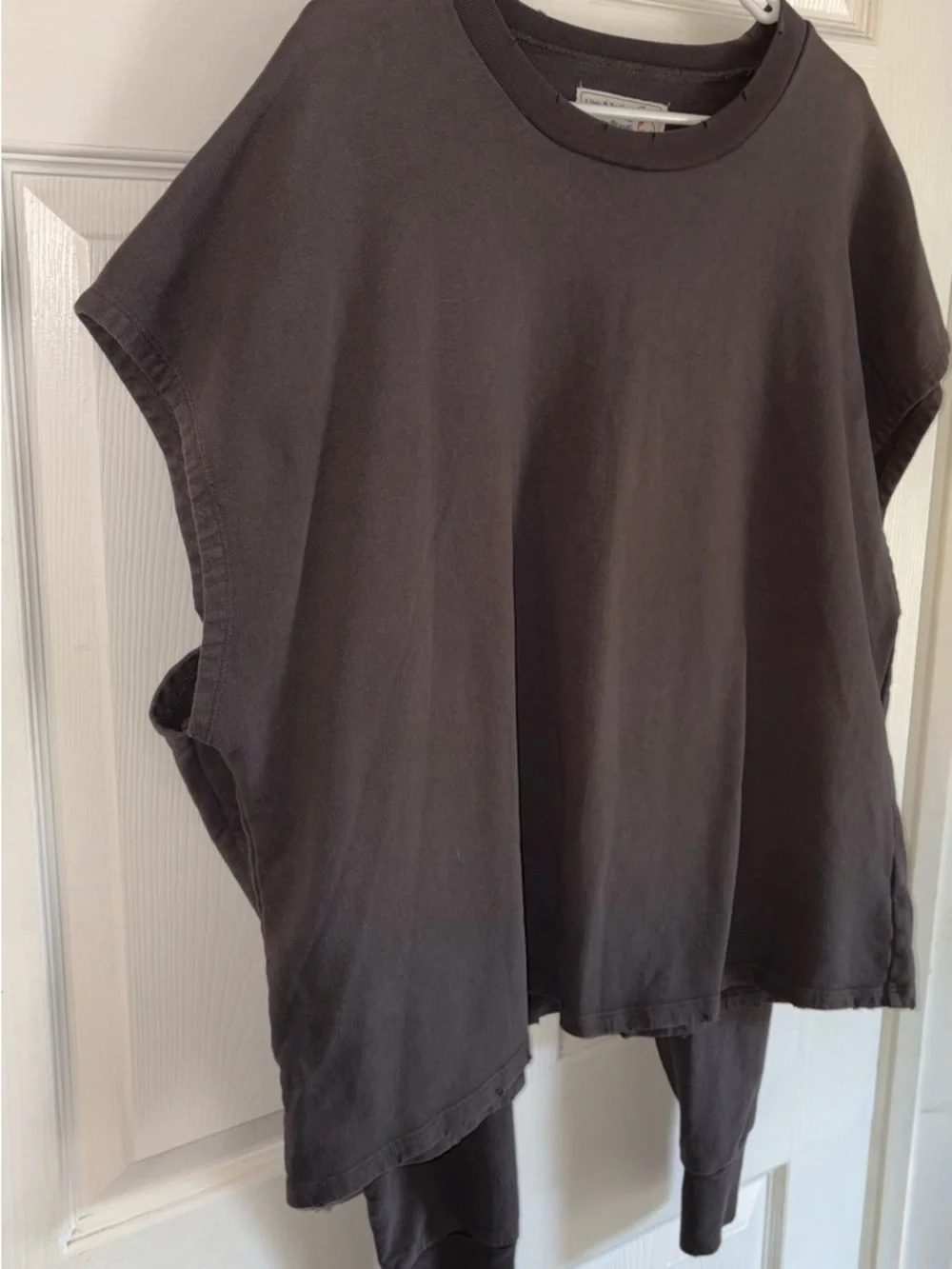 Sandrine Rose By Free People Grey Convertible Sweatshirt Unique Size S - Picture 4 of 9